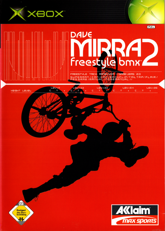 Dave Mirra Freestyle BMX 2 box art for Xbox